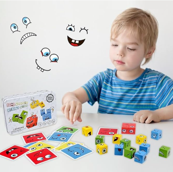 Juego Cambia Cara de Expresiones - Montessori para Niños y Niñas