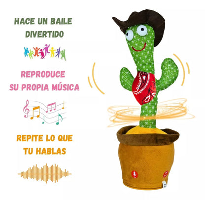 Cactus Bailarín Imita Voz Musical - ¡Diversión al Ritmo de la Música!