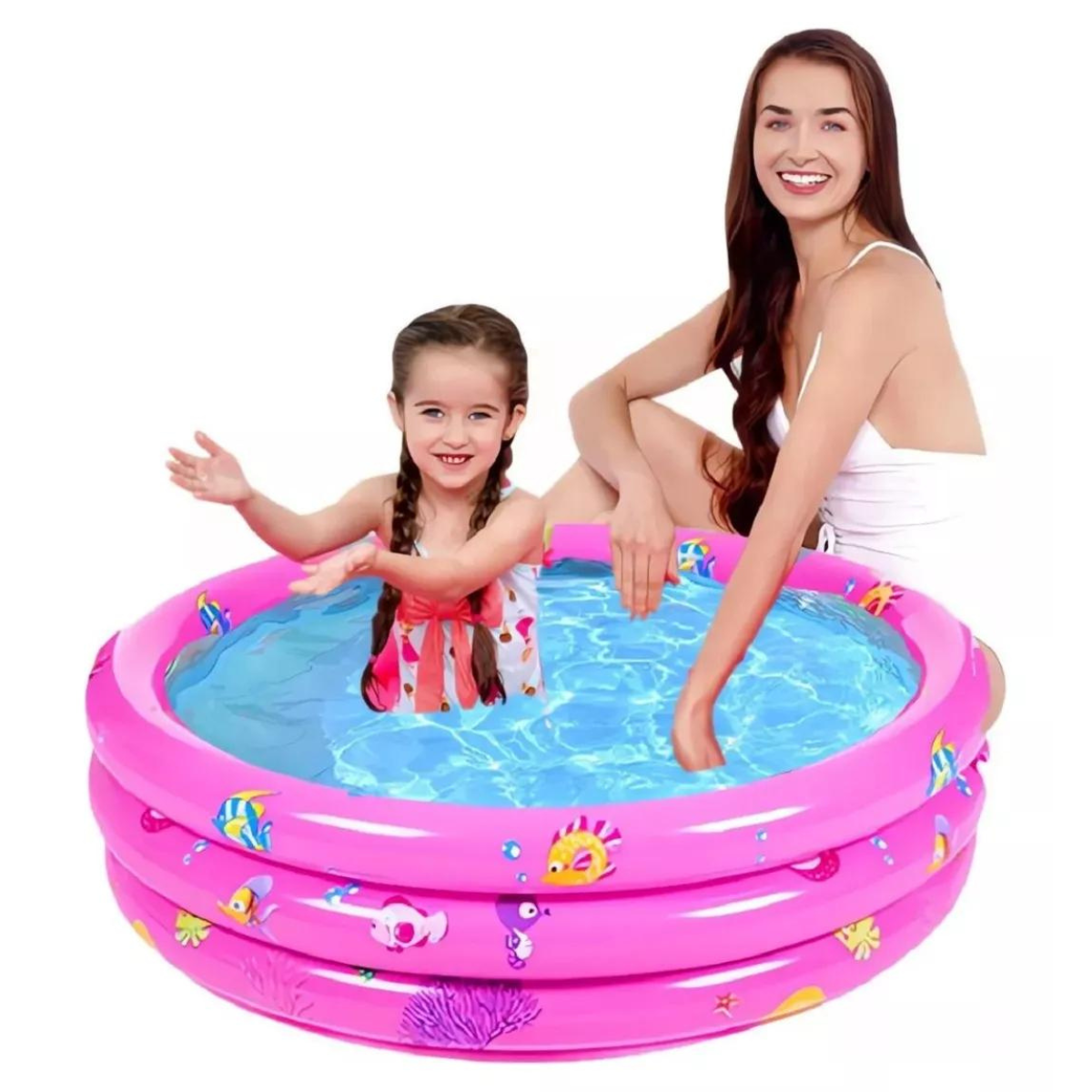 Piscina Inflable Multicolor para Niñas - 140 cm de Diversión y Seguridad | AmeClicStore Lo que buscas en un clic