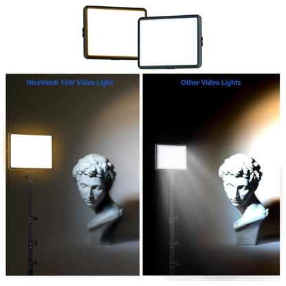 Cuadrado de Luz LED 48 cm Trípode 2.1 M - Iluminación Profesional para Creadores