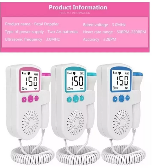 Monitor de Frecuencia de Latidos del Bebé – Monitoreo seguro y portátil 🩺