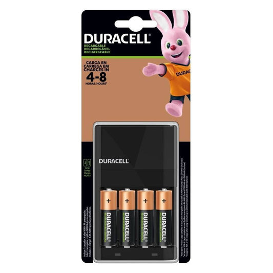 Kit Cargador Duracell Ion Speed 1000 + 4 Pilas Recargables AA