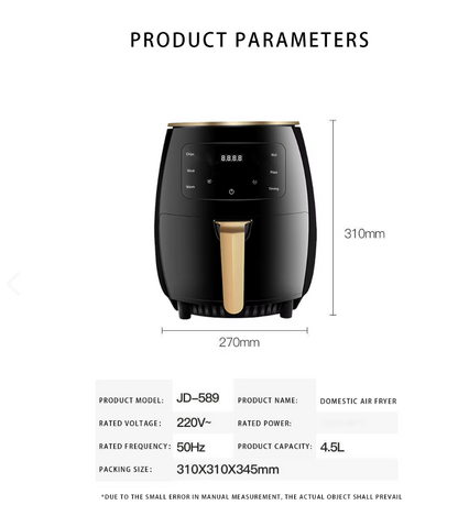 Freidora de Aire Horno Inteligente 4.5LT